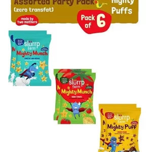 Slurrp Farm Mighty Munch Assorted Party Pack of 6 - 20 gm each