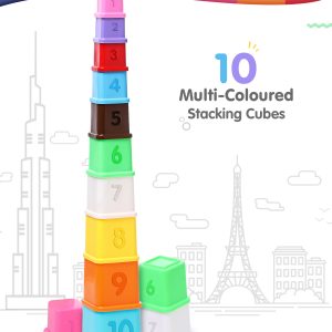 Intelliskills Stacking Cubes Multicolour - 10 Pieces
