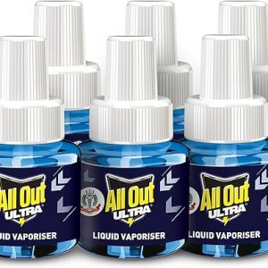 All Out Ultra Liquid Vaporizer, 6 Refills (45ml each) | Kills Dengue, Malaria & Chikungunya Spreading Mosquitoes| India's Only Mosquito Killer Brand Recommended by Indian...