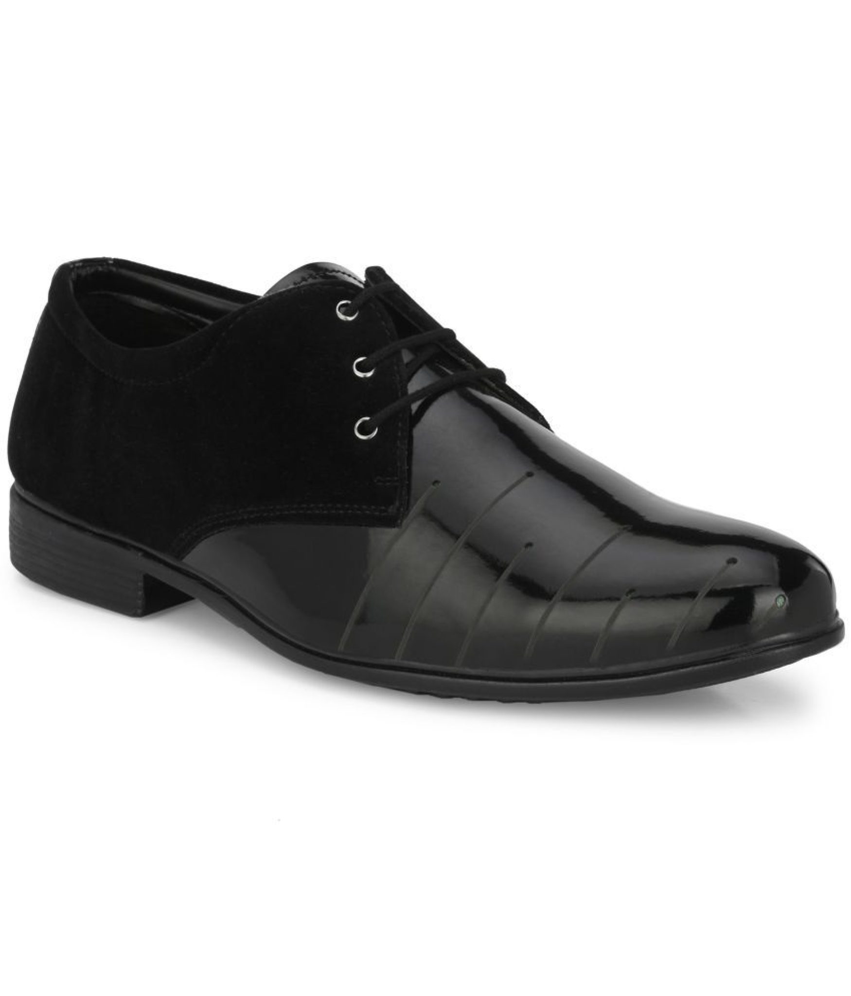 Leeport - Black Men's Dual Shade Formal Shoes, Online Deal