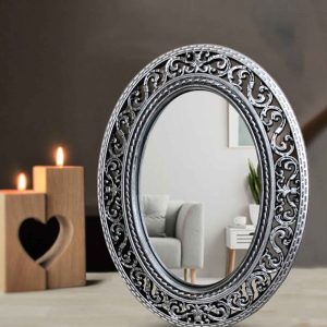 Mdf Decorative Wall Mirror In Silver By Art Street