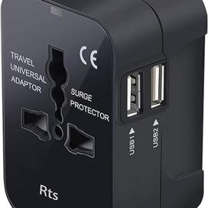 rts Universal USB Travel Adapter, International All in One Worldwide Travel USB Adapter