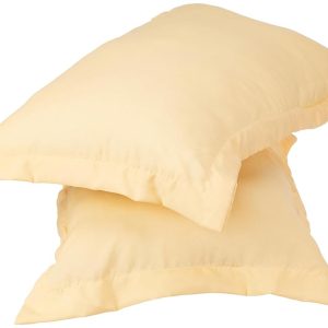 Amazon Brand - Solimo Microfiber Solid Pillow Cover (Yellow)